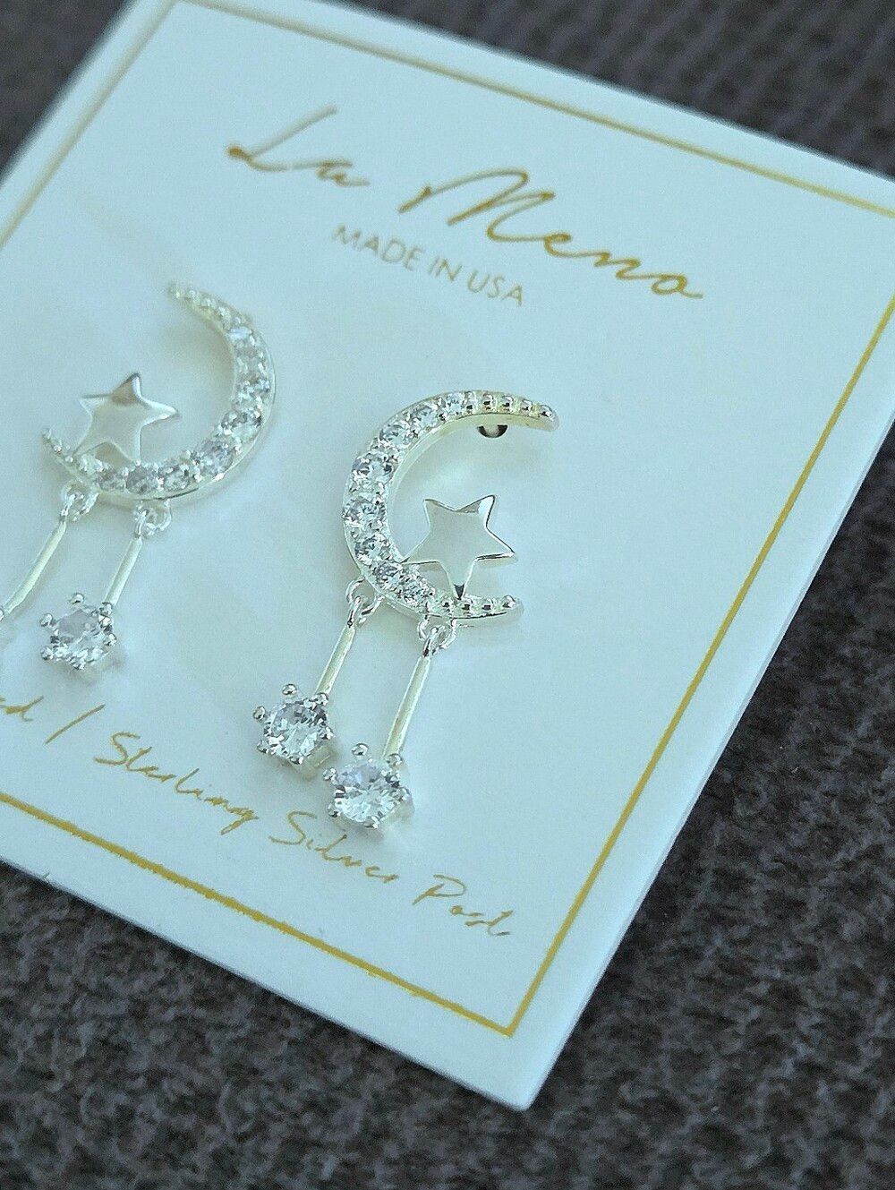 La Meno Silver🤍 "Starling"🌠 Earrings - Picture 7 of 13